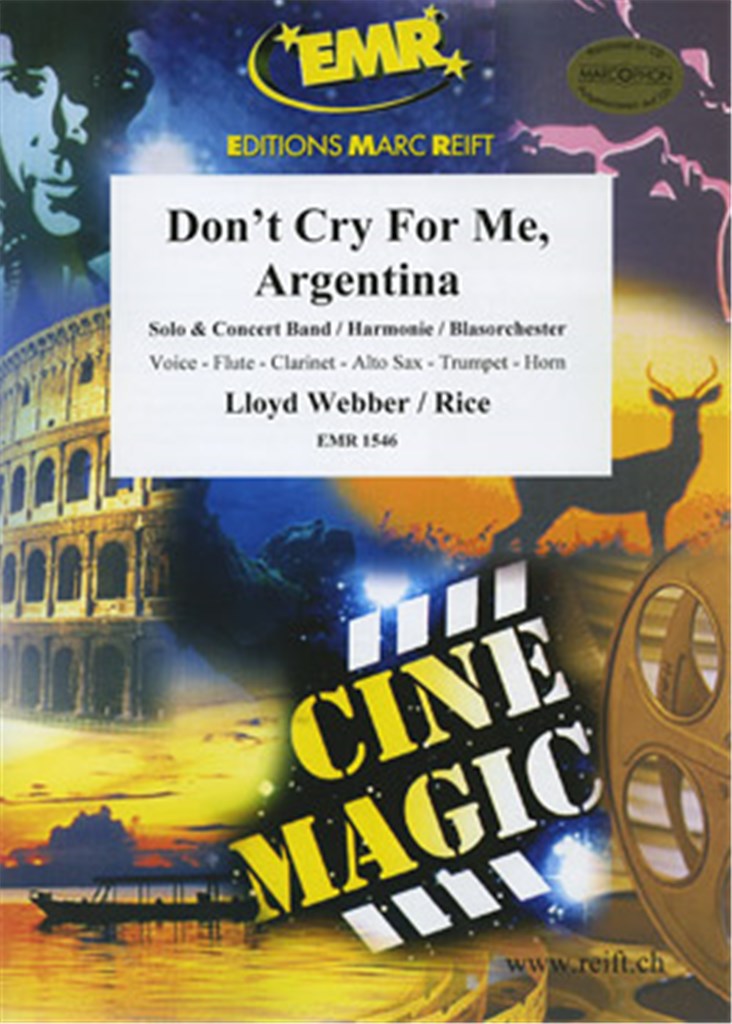 Don't cry for me, (Solo Voice)